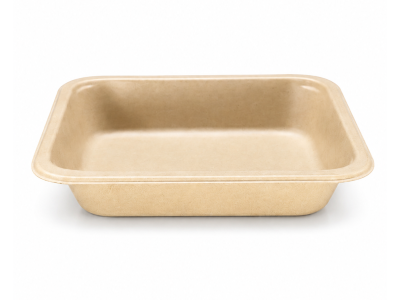 NP53 – Single Compartment Compostable Fiber Coated Tray