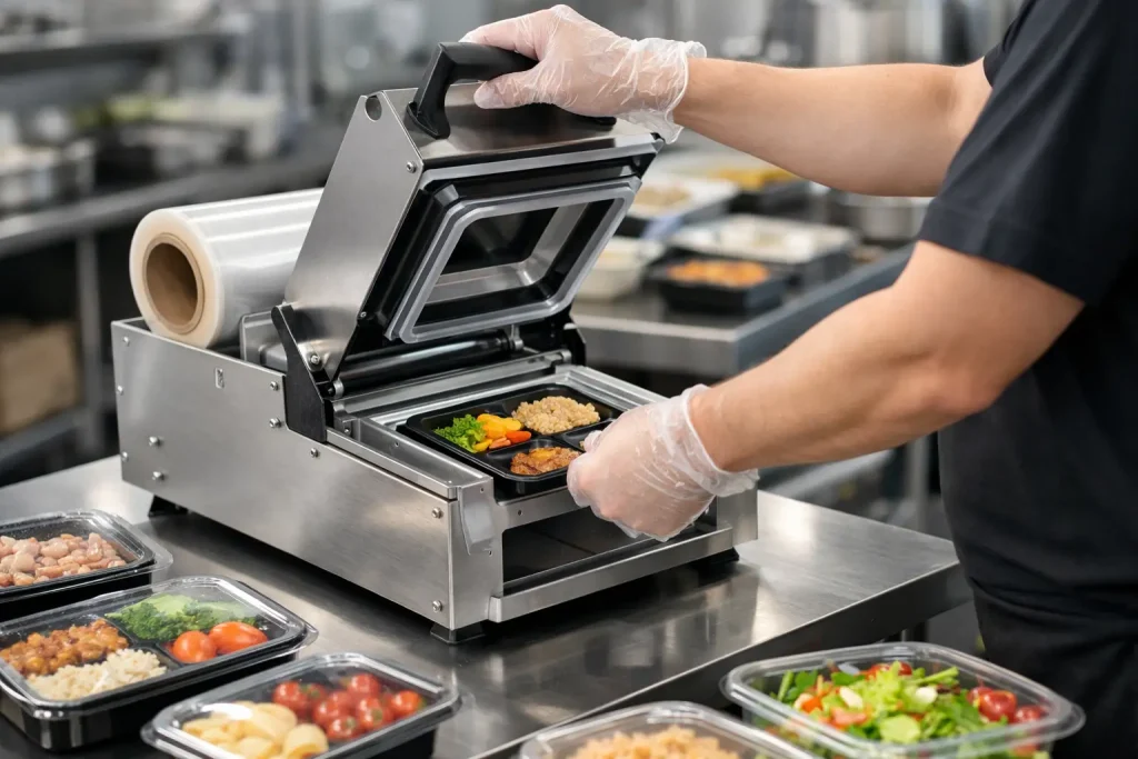 High Speed Tray Sealing Machine for Growing Kitchens